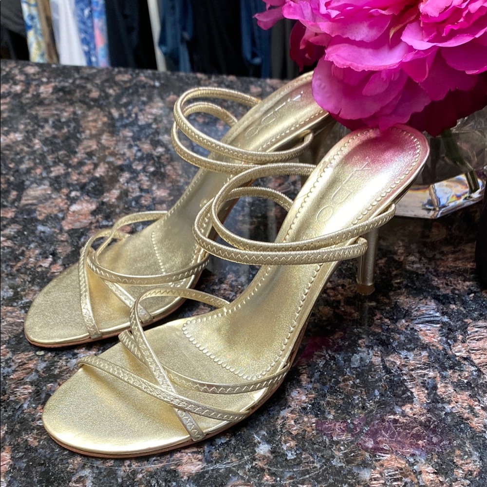 Gold Aldo Strappy Heels